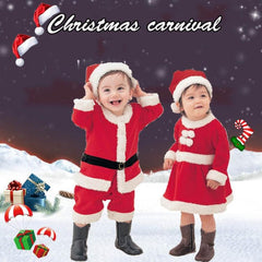 Festive Santa Outfit with Matching Hat for Kids