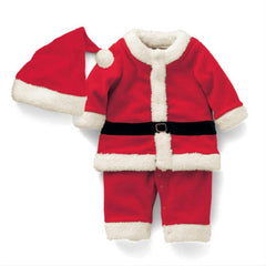 Festive Santa Outfit with Matching Hat for Kids