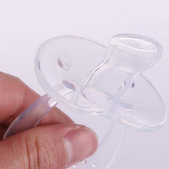 Transparent Silicone Round Head Baby Pacifier for Soothing