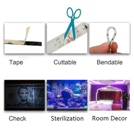 UV Purple LED Light Strip Waterproof For Home Decor | Syndmart