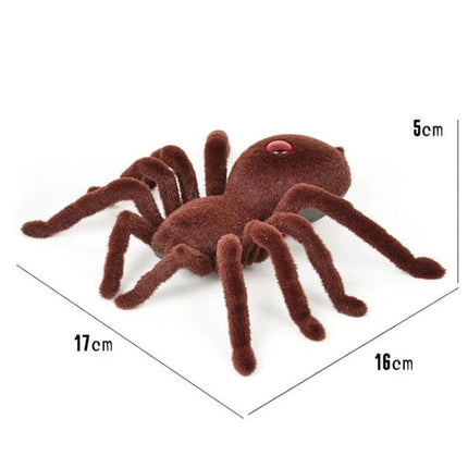 Remote Control Spider Toy for Kids' Indoor Fun - brown fuzzy 17x16x5cm remote-controlled crawling spider for rainy day play