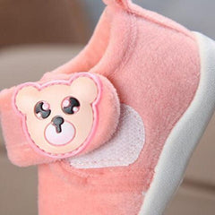 Cozy Coral Fleece Baby Booties with Non-Slip Rubber Soles