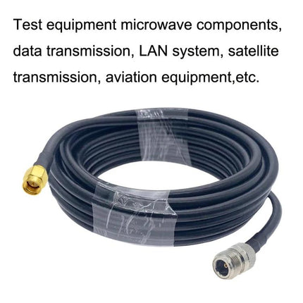 RG58 Coaxial Cable with SMA Male to N Female Connectors, PVC insulated extension cable for GPS, wireless and car radio, lengths 0.5–10m