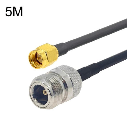 RG58 Coaxial Cable with SMA Male to N Female Connectors – 5m PVC extension cable for GPS, wireless and car radio antenna connections