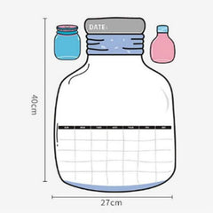 Adhesivo de pared con forma de botella de los deseos, tablero de mensajes, adhesivo magnético para refrigerador