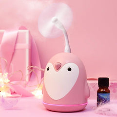 Cute Penguin 220ml USB Aroma Humidifier - Air Diffuser & Mist Maker for Home, Office, and Car