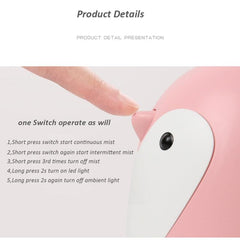 Cute Penguin 220ml USB Aroma Humidifier - Air Diffuser & Mist Maker for Home, Office, and Car