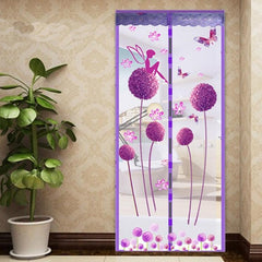 Cortina mosquitera de verano con mosquitera magnética suave para puerta