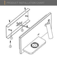 Modern Wireless Wall Lamp with USB Charger for Headboard and Reading Light