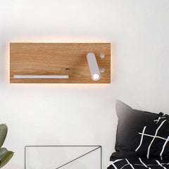 Modern Wireless Wall Lamp with USB Charger for Headboard and Reading Light