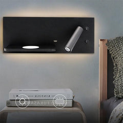 Modern Wireless Wall Lamp with USB Charger for Headboard and Reading Light