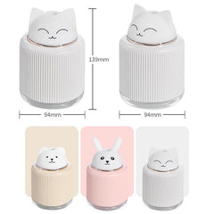 Cute Animal Themed USB Humidifier and Night Light for Home Bedroom