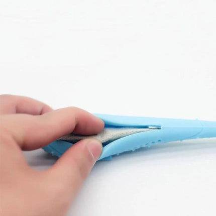 Catnip-Infused Silicone Dolphin Toy for Daily Cat Play at Home - blue silicone dolphin with vented holes and removable catnip insert