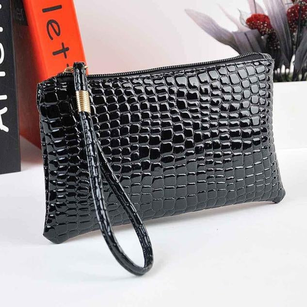 Fashion Long Crocodile Pattern Ladies Clutch Wallet