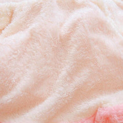 Baby Girl's Cute Hooded Rabbit Ears Fur Shawl Coat for Winter