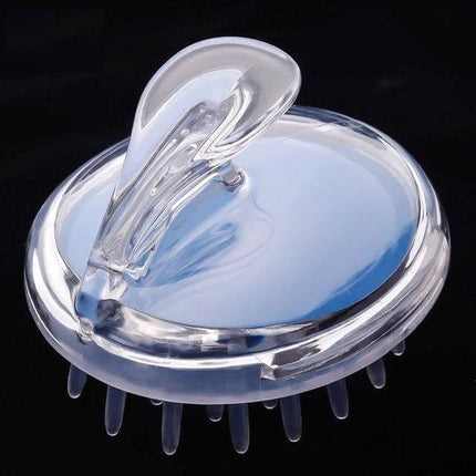 Head Massage Brush Handheld For Scalp Massages Daily Use - clear ergonomic handheld scalp massager with soft silicone needles for daily self-care