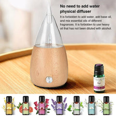 Aromatic Wood & Glass Ultrasonic Essential Oil Diffuser Spray Humidifier