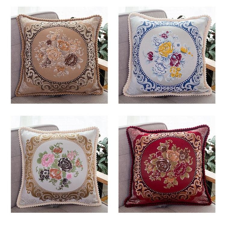 Vintage Floral Embroidered Sofa Pillow Cover