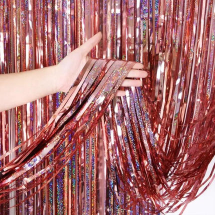 Laser Rain Tinsel Foil Curtain 1m X 3m Wall Decor For Celebrations | Syndmart
