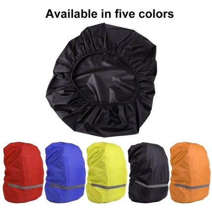 Waterproof Reflective Rain Cover for Outdoor Backpacks, Adjustable Sizes - Durable Oxford Cloth Cover With Reflective Strip