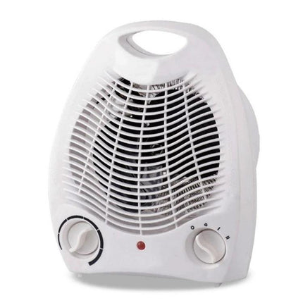 Portable Electric Heater for Winter Home Warming with EU Plug compact white fan heater with carry handle and control dials