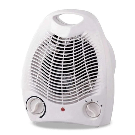Portable Electric Heater for Winter Home Warming with EU Plug - compact white fan heater for living room, bedroom or bathroom, 22.5x14x26.5 cm