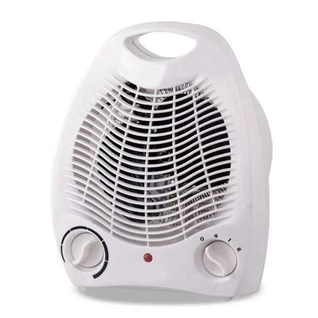 Portable Electric Heater for Winter Home Warming with EU Plug - compact white fan heater for living room, bedroom or bathroom, 22.5x14x26.5 cm