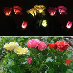 Solar-Powered LED Rose Garden Lantern for Stunning Outdoor Decor