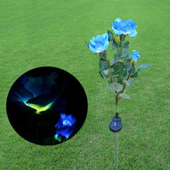 Solar-Powered LED Rose Garden Lantern for Stunning Outdoor Decor