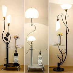 Multifunctional Vertical LED Floor Lamp with Storage for Living Room and Bedroom