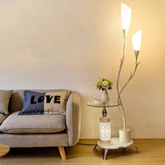 Multifunctional Vertical LED Floor Lamp with Storage for Living Room and Bedroom