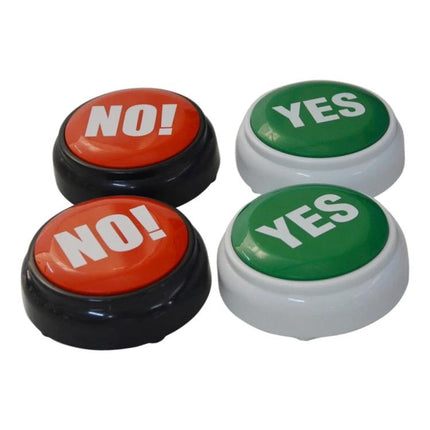 Party Quiz Game for Lively Family Gatherings and Social Fun — four round press buttons labeled YES and NO for quick audio quiz responses