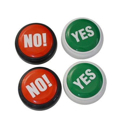 Party Quiz Game for Lively Family Gatherings and Social Fun - compact round YES/NO sound buttons for interactive party quizzes
