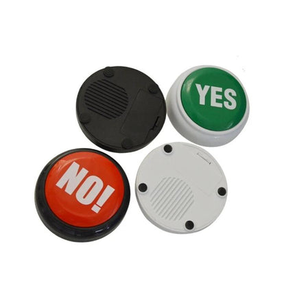 Party Quiz Game for Lively Family Gatherings and Social Fun - compact round button quiz device with green YES and red NO buttons for party interaction
