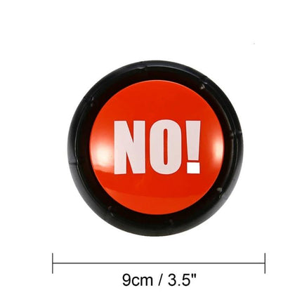 Party Quiz Game for Lively Family Gatherings and Social Fun compact round NO! button device for interactive audio quizzes at parties