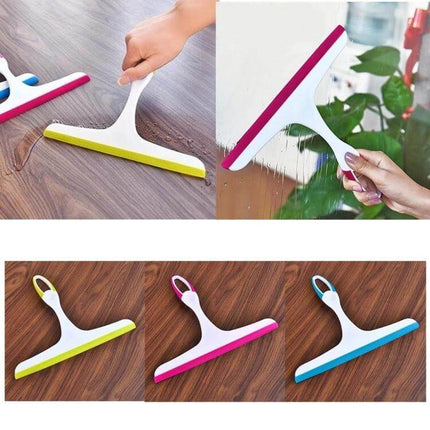 Glass Window Wiper Blue For Easy Home Glass Cleaning lightweight PP TPR squeegee 25x22cm for windows, showers, bathtubs and car glass
