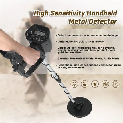 Portable Underground Metal Detector for Outdoor Treasure Hunting handheld high-sensitivity detector for beaches parks and lost-item searches