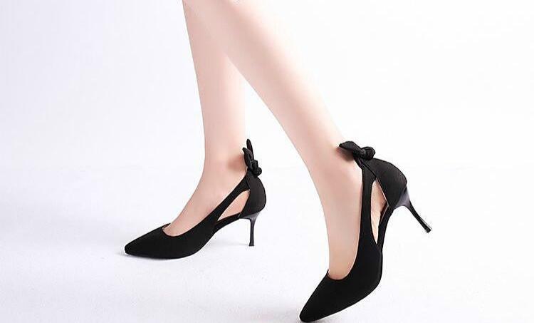 Elegant Bow-Embellished Pointed Toe Stiletto Heels for Women