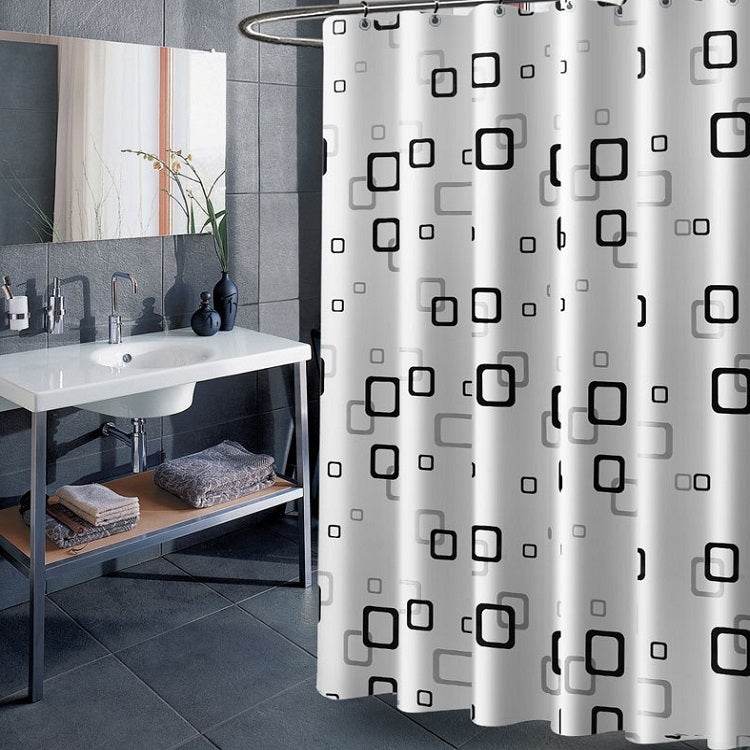 Bathroom Thick Waterproof Shower Curtain, 80X180cm with Copper Buckle, 120X180cm with Copper Buckle, 150X180cm with Copper Buckle, 180X180cm with Copper Buckle, 180X200cm with Copper Buckle, 180X220cm with Copper Buckle, 180X240cm with Copper Buckle - Syndmart