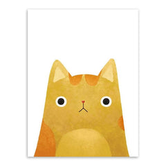 Whimsical Cartoon Cat and Avatar Canvas Art for Kids' Rooms