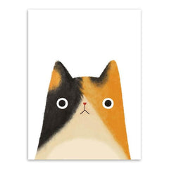 Whimsical Cartoon Cat and Avatar Canvas Art for Kids' Rooms