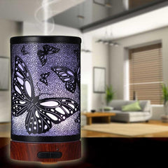 Colorful Butterfly Design Ultrasonic Essential Oil Diffuser with LED Light and Humidification Function