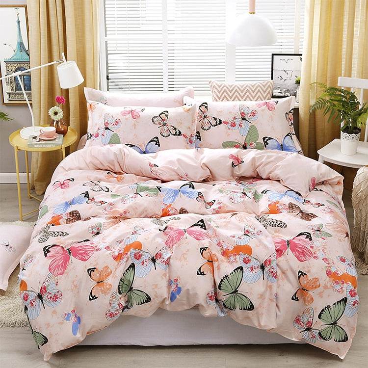 4pcs / Set Printing Bedding Set Bed Sheet Pillowcases Cover, For 1.2m Bed, For 1.5m Bed, For 1.8m Bed, For 2.0m Bed, For 2.2m Bed - Syndmart