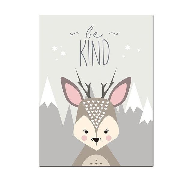 Whimsical Animal Art Print for Kids' Rooms - Framed Nursery Decor Alternative