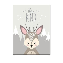 Whimsical Animal Art Print for Kids' Rooms - Framed Nursery Decor Alternative