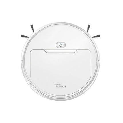 Compact Automatic Robot Vacuum for Floor Sweeping and Mopping – white compact round robot vacuum for sweeping and mopping, 60‑minute runtime