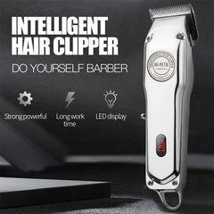 Vintage Power Electric Hair Clipper with LCD Display - Rechargeable and Strong Performance