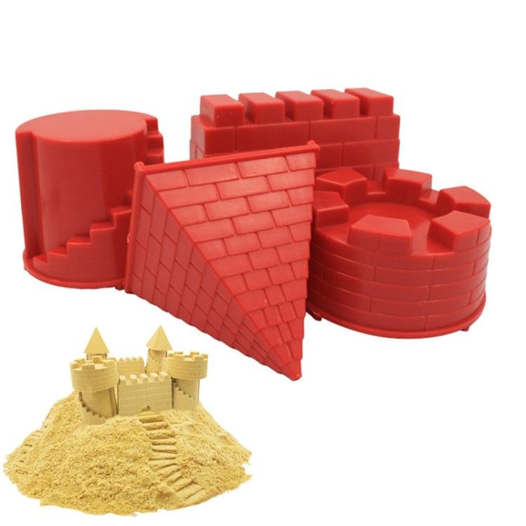 Kids' 4-Piece Educational Sandcastle Mold Set for Fun Playtime