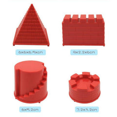 Kids' 4-Piece Educational Sandcastle Mold Set for Fun Playtime