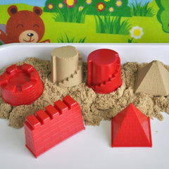 Kids' 4-Piece Educational Sandcastle Mold Set for Fun Playtime